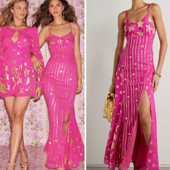 LoveShackFancy Dresses & Skirts - LOVESHACKFANCY Shine Maxi Dress in Very Berry Pink Size 2 / XS NWT